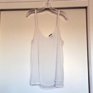 Torrid white flowy lined cami top